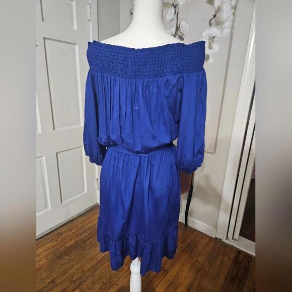 Gianni Bini Off-Shoulder Blue Dress - Flowy Style #10 - Picture 3 of 8